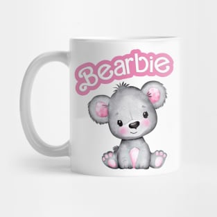 Bearbie Barbie Bear Cute Boy Fun Logo Mug